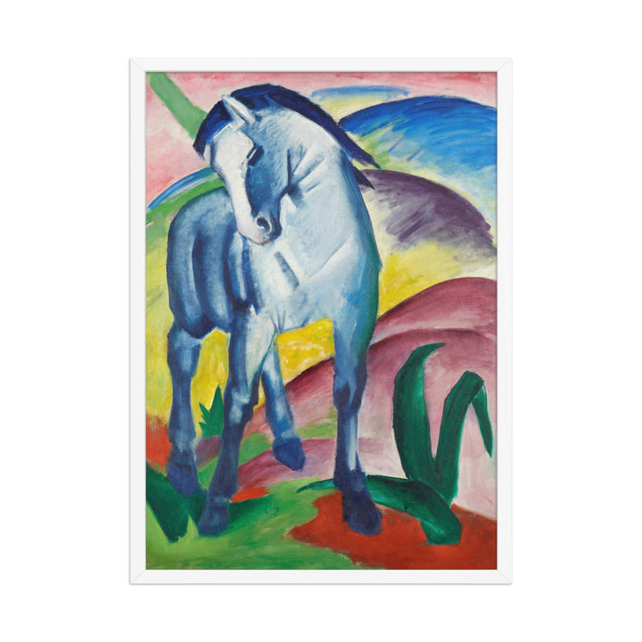 Poster - Franz Marc, Blaues Pferd I Franz Marc Weiß / 50×70 cm artlia