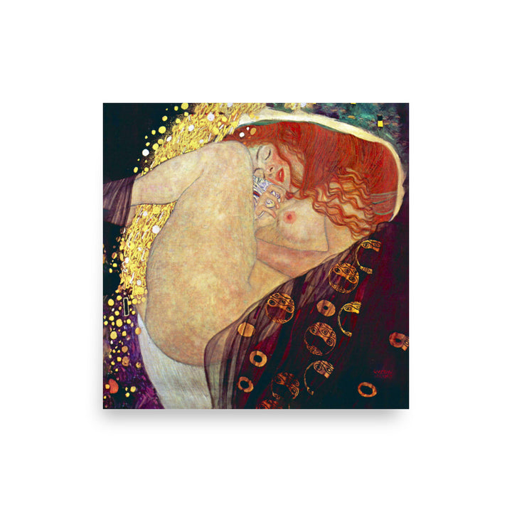 Poster - Gustav Klimt, Danae ohne Rahmen / 25x25 cm (10″×10″) artlia