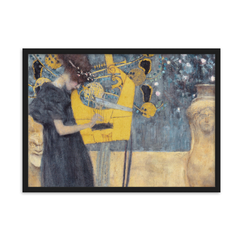 Poster - Gustav Klimt, Die Musik Gustav Klimt Schwarz / 50×70 cm artlia