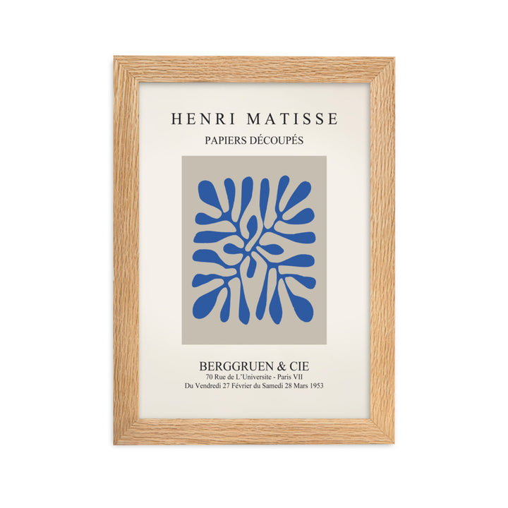 Poster - Henri Matisse, Papier Découpés blaue Blätter Henri Matisse Oak / 21×30 cm artlia