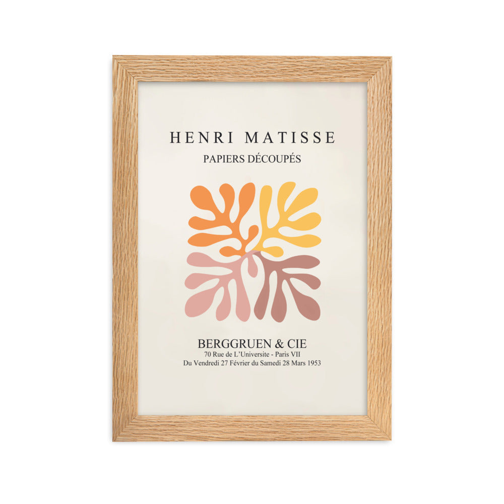 Poster - Henri Matisse, Papier Découpés bunte Blätter Henri Matisse Oak / 21×30 cm artlia