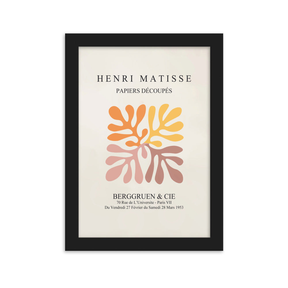 Poster - Henri Matisse, Papier Découpés bunte Blätter Henri Matisse Schwarz / 21×30 cm artlia