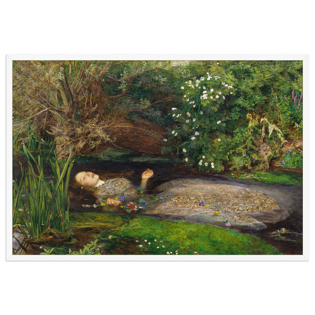 Poster - John Everett Millais, Ophelia John Everett Millais Weiß / 61×91 cm artlia