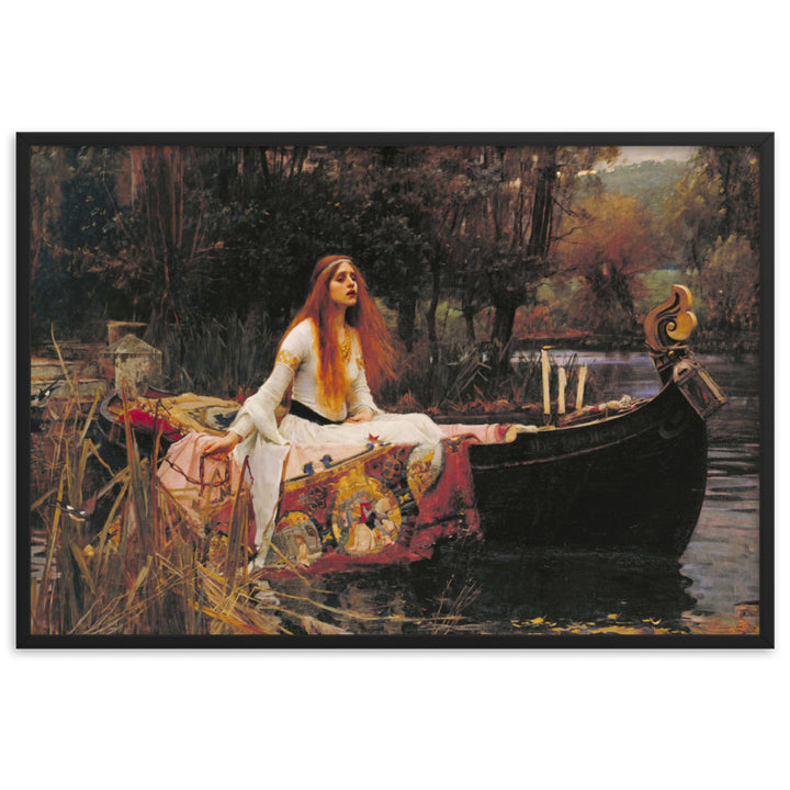 Poster - John William Waterhouse, Die Dame von Shalott John William Waterhouse Schwarz / 61×91 cm artlia