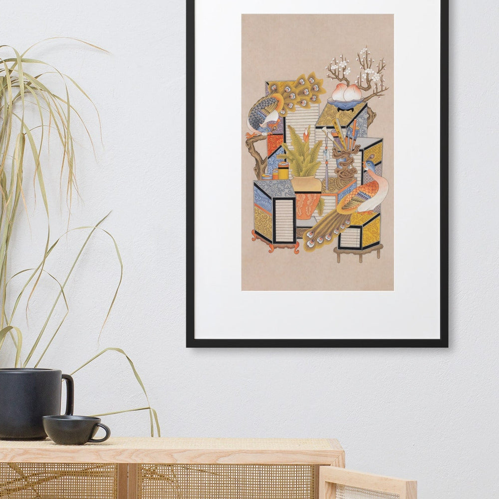 poster-korean-sehnsucht-nach-wissen-mit-pfau-longing-for-knowledge-with-peacock-seungmin-yoon_2_-min