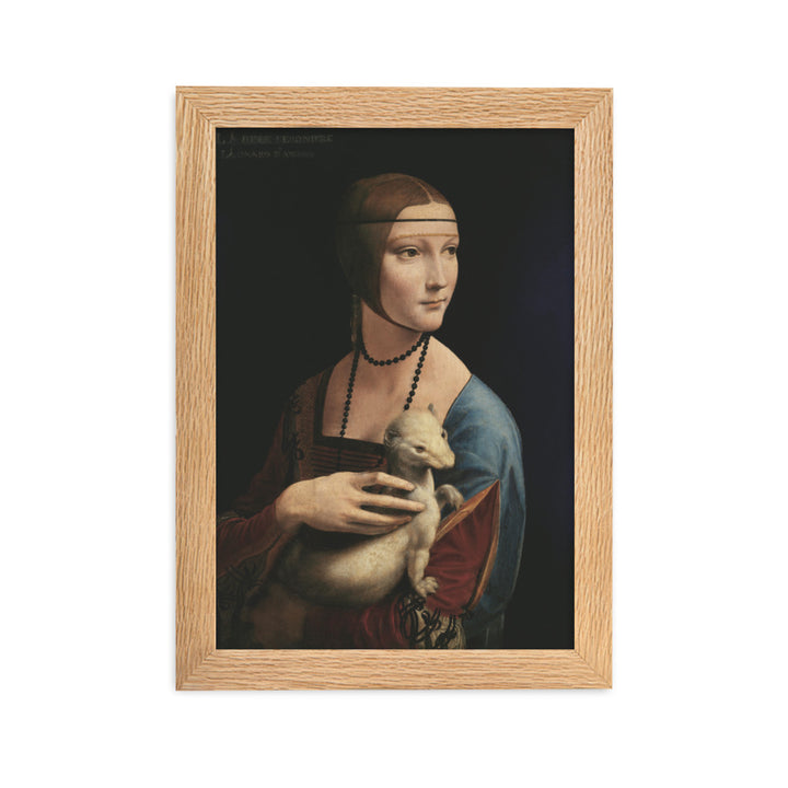 Poster - Leonardo da Vinci, Dame mit dem Hermelin Leonardo da Vinci Oak / 21×30 cm artlia