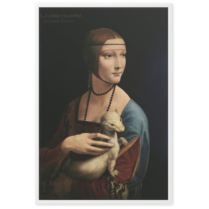 Poster - Leonardo da Vinci, Dame mit dem Hermelin Leonardo da Vinci Weiß / 61×91 cm artlia