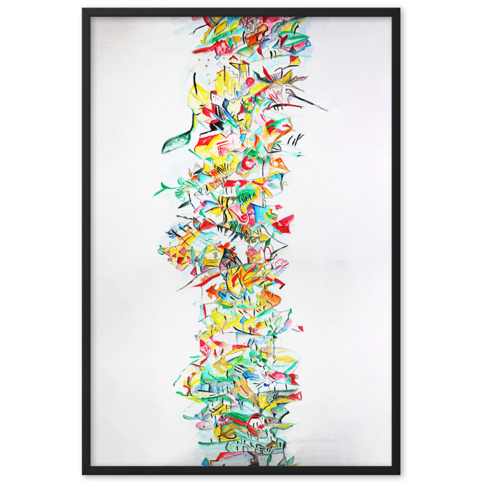 Poster - Lia Broecker-Jakob, Composition 2008-09-1 Schwarz / 61×91 cm artlia