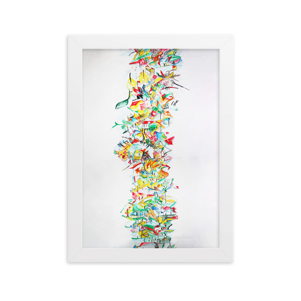Poster - Lia Broecker-Jakob, Composition 2008-09-1 Weiß / 21×30 cm artlia