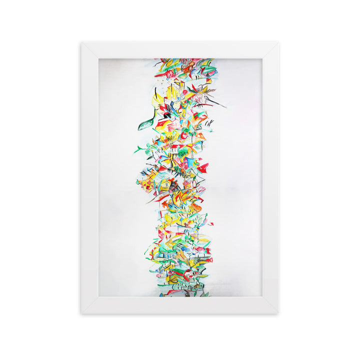 Poster - Lia Broecker-Jakob, Composition 2008-09-1 Weiß / 21×30 cm artlia