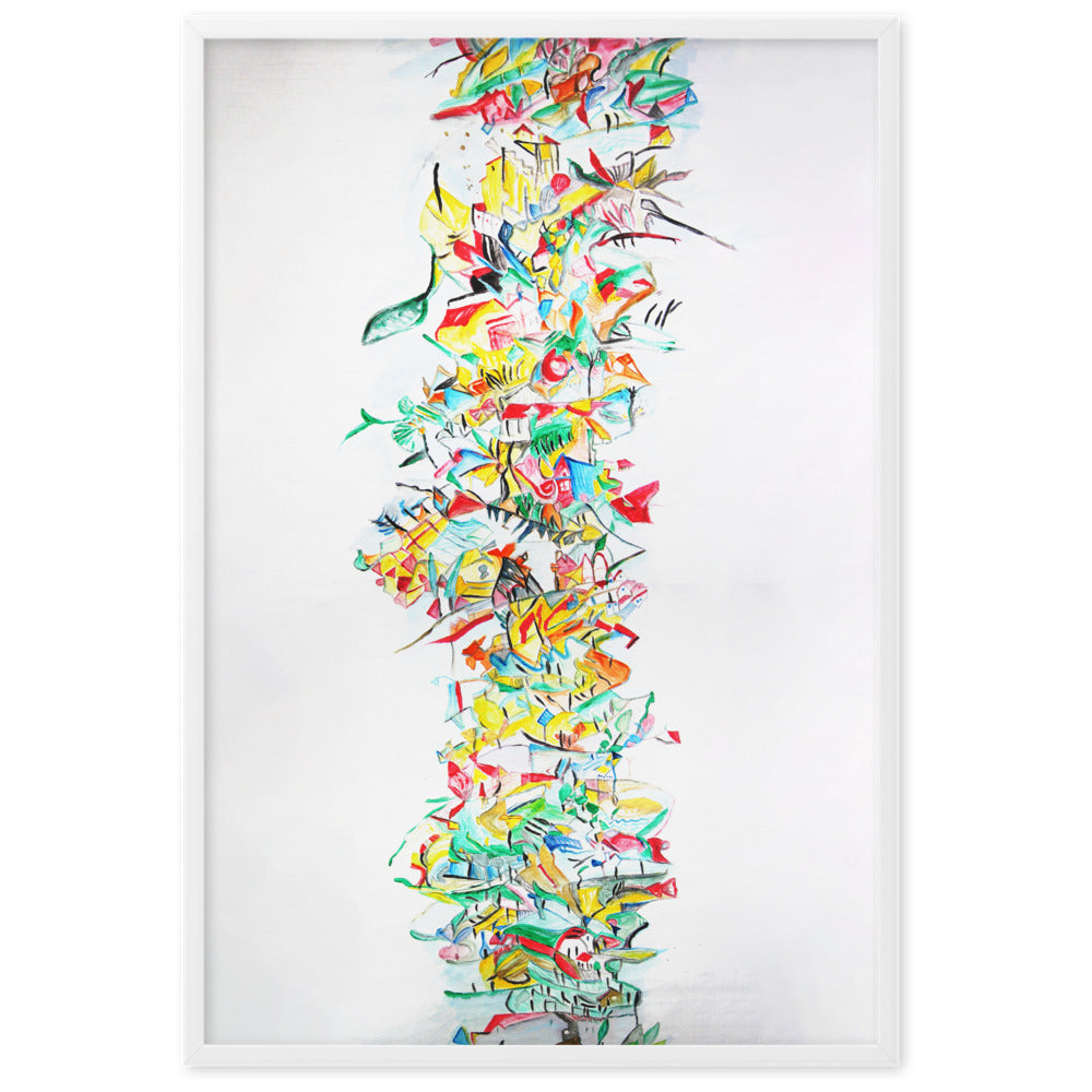 Poster - Lia Broecker-Jakob, Composition 2008-09-1 Weiß / 61×91 cm artlia