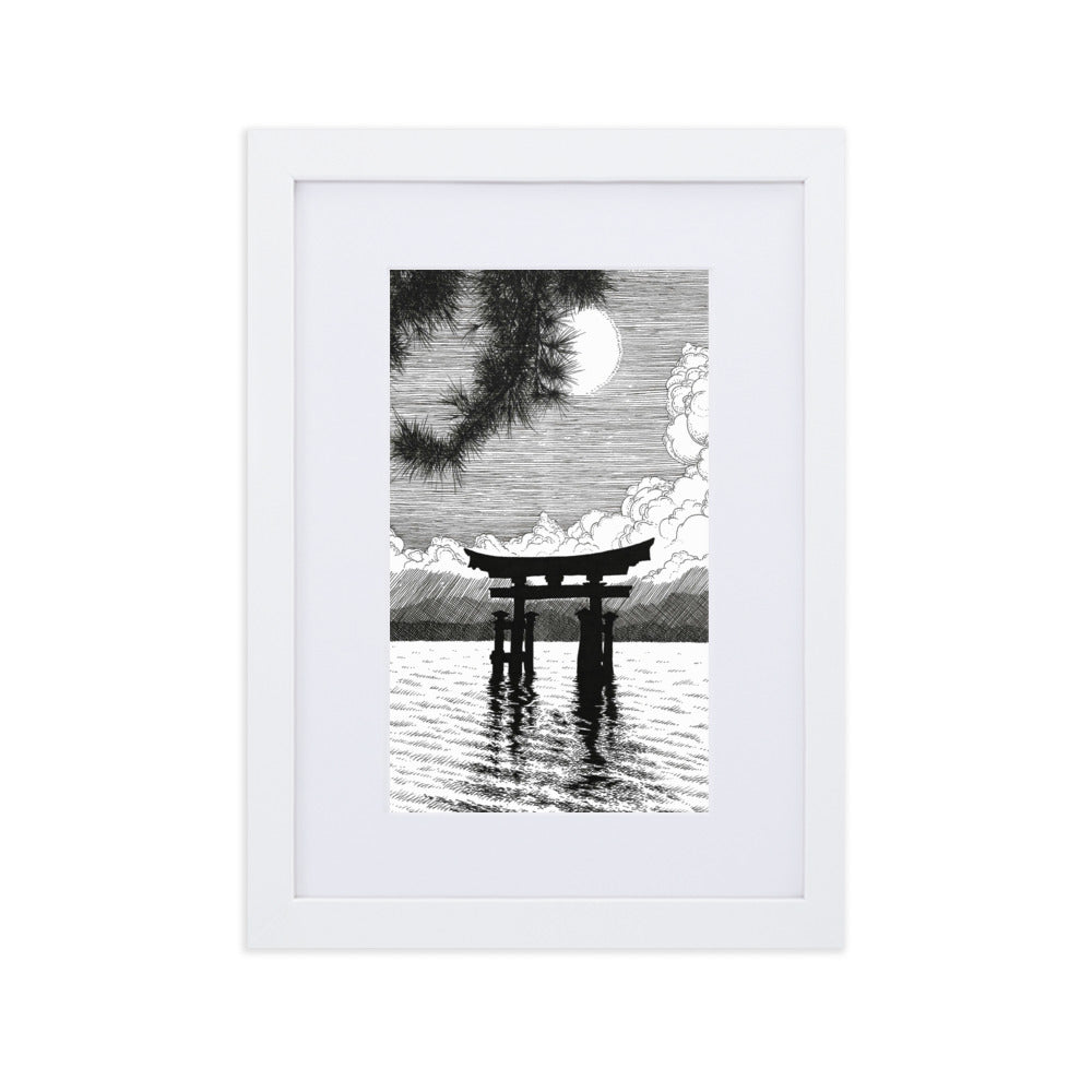 Poster mit Passepartout - Miyajima Pavel Illustrations Weiß / 21×30 cm artlia