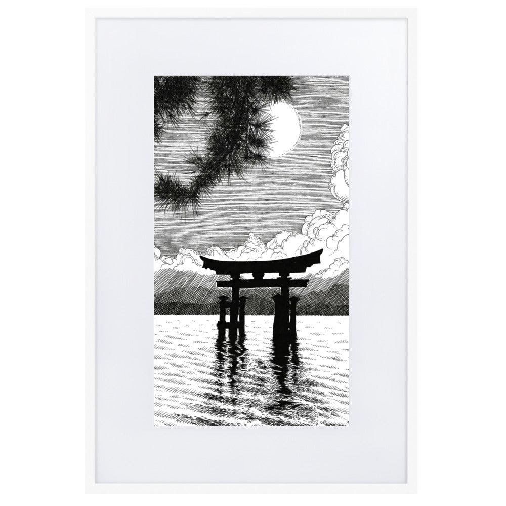 Poster mit Passepartout - Miyajima Pavel Illustrations Weiß / 61×91 cm artlia