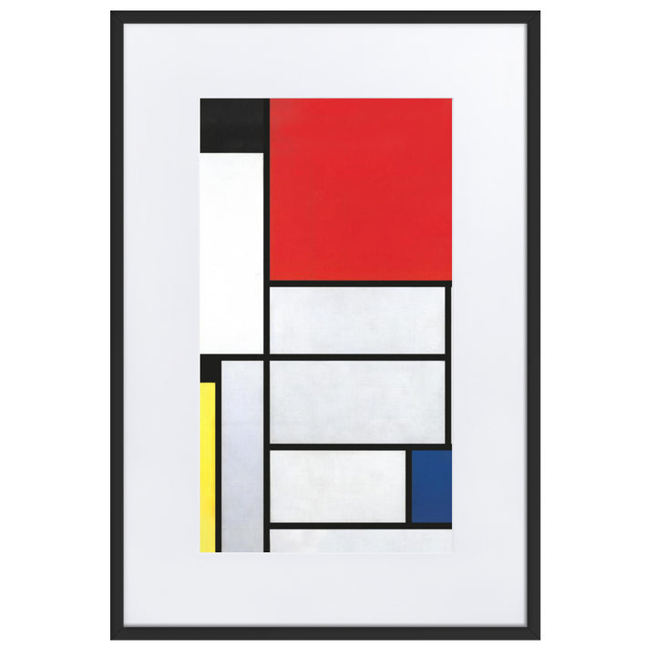 Poster mit Passepartout - Mondrian, Tableau I Piet Mondrian Schwarz / 61×91 cm artlia