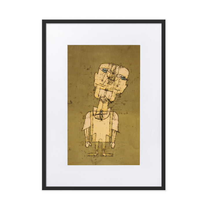 Poster mit Passepartout - Paul Klee, Gespenst eines Genies Ghost of a Genius Paul Klee Schwarz / 50×70 cm artlia