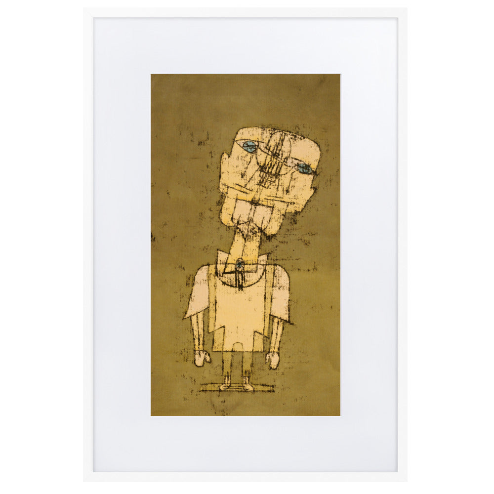 Poster mit Passepartout - Paul Klee, Gespenst eines Genies Ghost of a Genius Paul Klee Weiß / 61×91 cm artlia