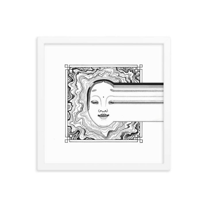 Poster - Noh 2 Pavel Illustrations Weiß / 36x36 cm (14″×14″) artlia