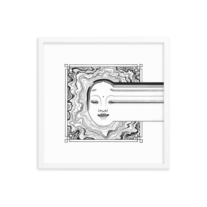 Poster - Noh 2 Pavel Illustrations Weiß / 46x46 cm (18″×18″) artlia