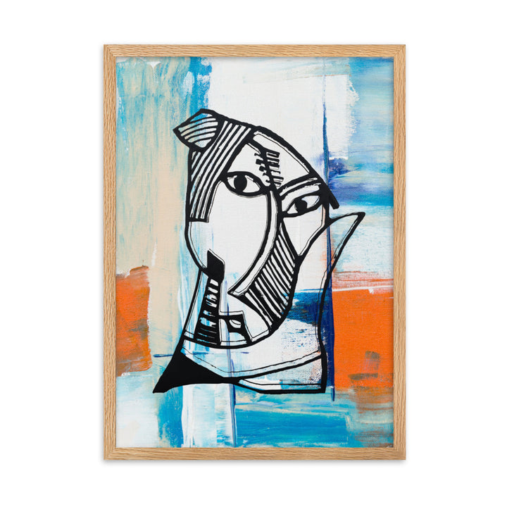 Poster - Pablo Picasso, Les Demoiselles d’Avignon in orange Pablo Picasso Oak / 50×70 cm artlia