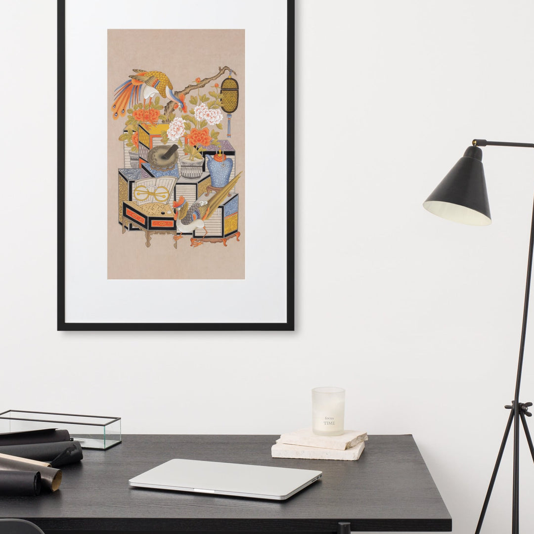 poster-passepartout-korean-sehnsucht-nach-wissen-mit-phoenix-longing-for-knowledge-with-phoenix-seungmin-yoon_3_-min