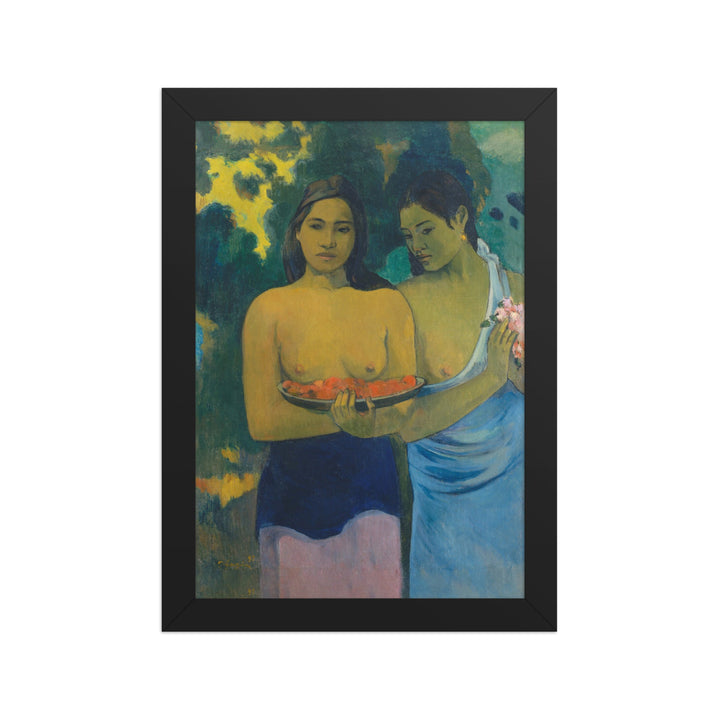 Poster - Paul Gauguin, Tahitische Frauen am Strand Paul Gauguin Schwarz / 21×30 cm artlia