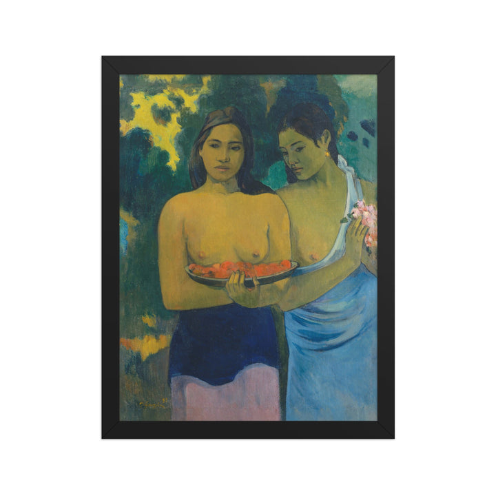 Poster - Paul Gauguin, Tahitische Frauen am Strand Paul Gauguin Schwarz / 30×40 cm artlia