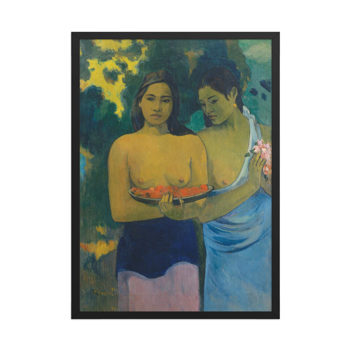 Poster - Paul Gauguin, Tahitische Frauen am Strand Paul Gauguin Schwarz / 50×70 cm artlia