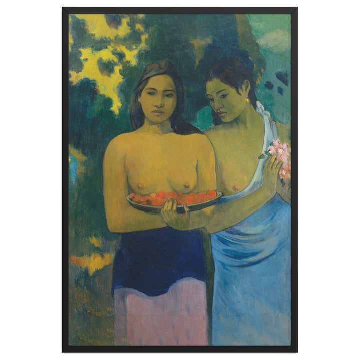 Poster - Paul Gauguin, Tahitische Frauen am Strand Paul Gauguin Schwarz / 61×91 cm artlia
