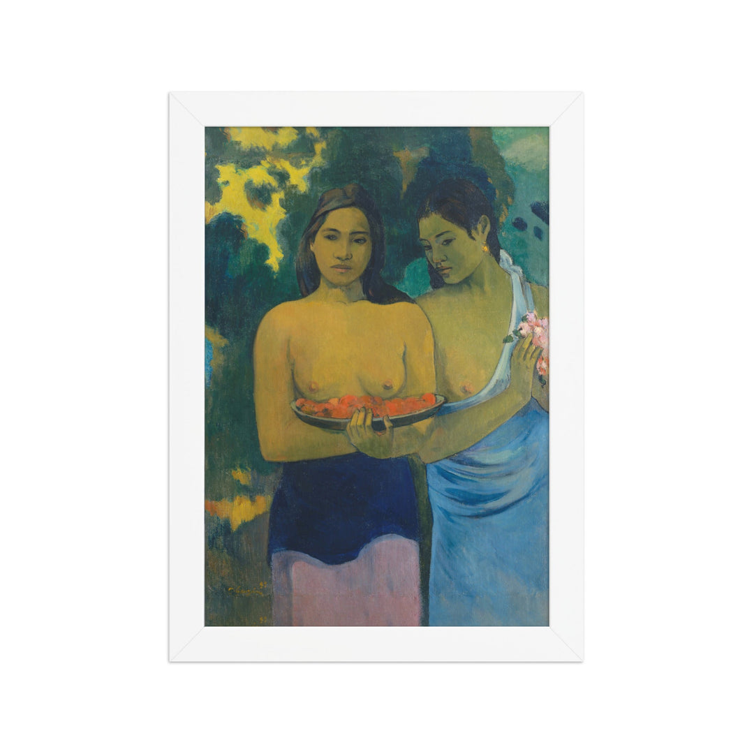 Poster - Paul Gauguin, Tahitische Frauen am Strand Paul Gauguin Weiß / 21×30 cm artlia