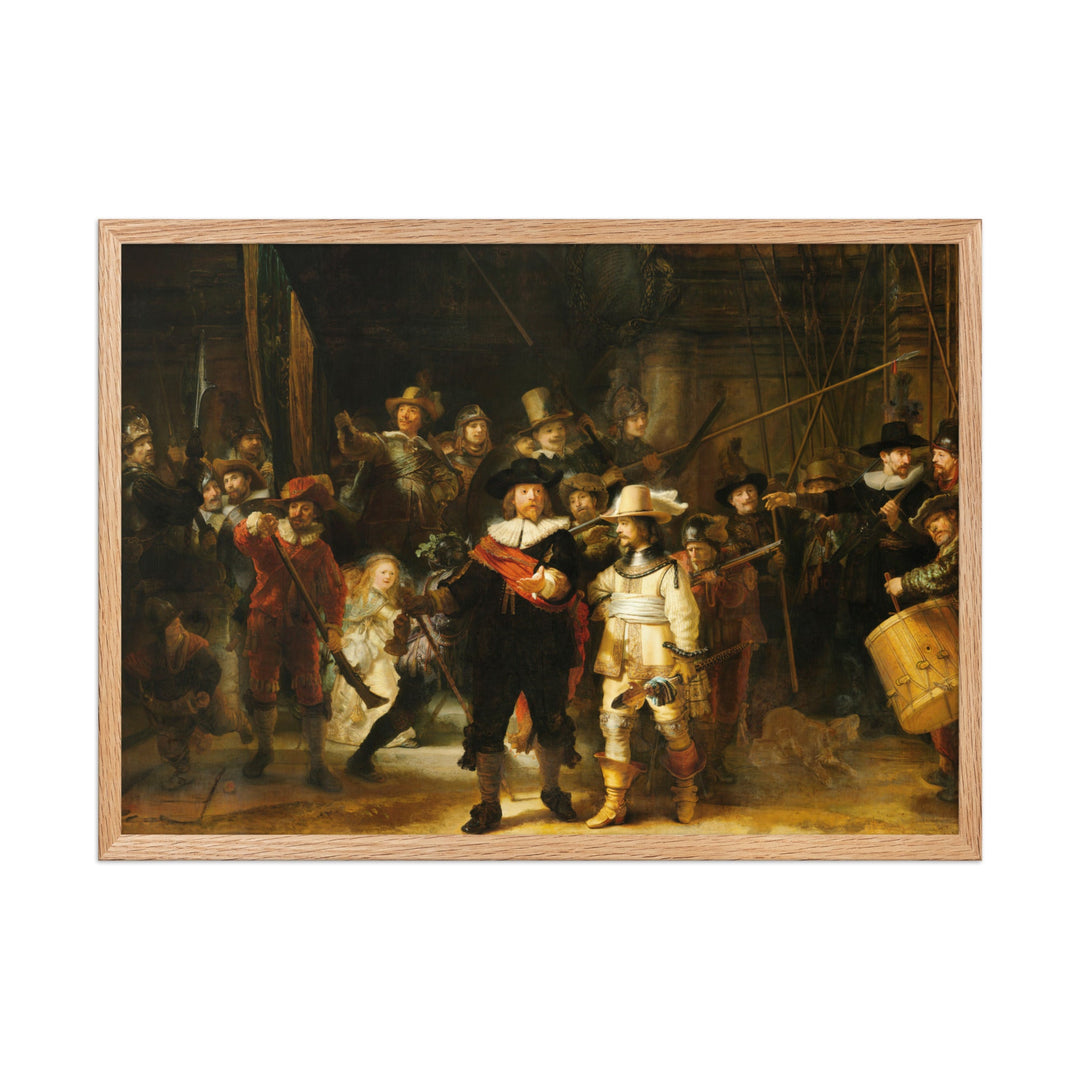 Poster - Rembrandt van Rijn, Die Nachtwache Rembrandt van Rijn Oak / 50×70 cm artlia