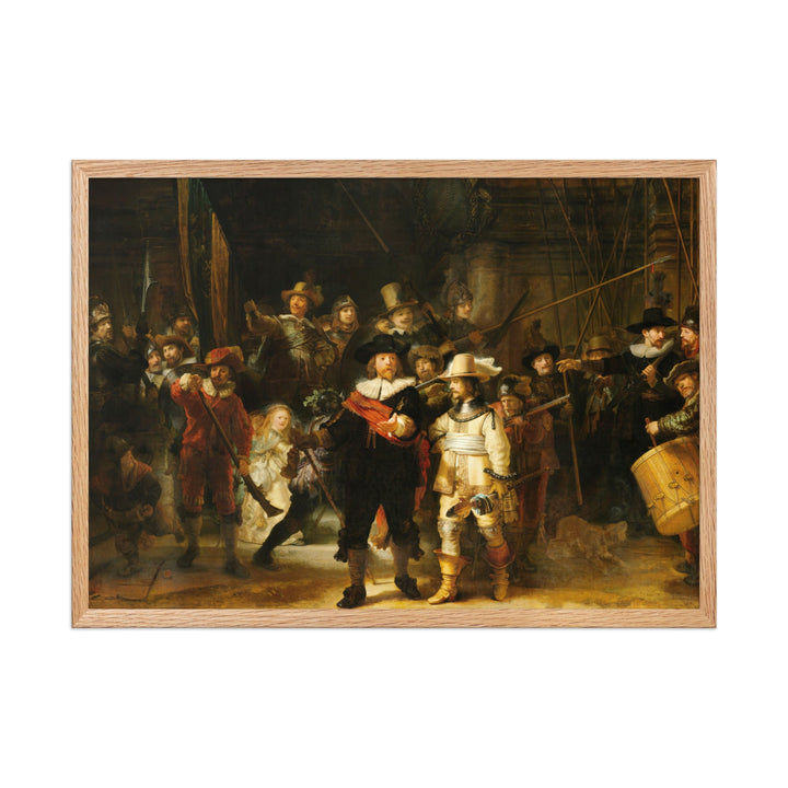 Poster - Rembrandt van Rijn, Die Nachtwache Rembrandt van Rijn Oak / 50×70 cm artlia