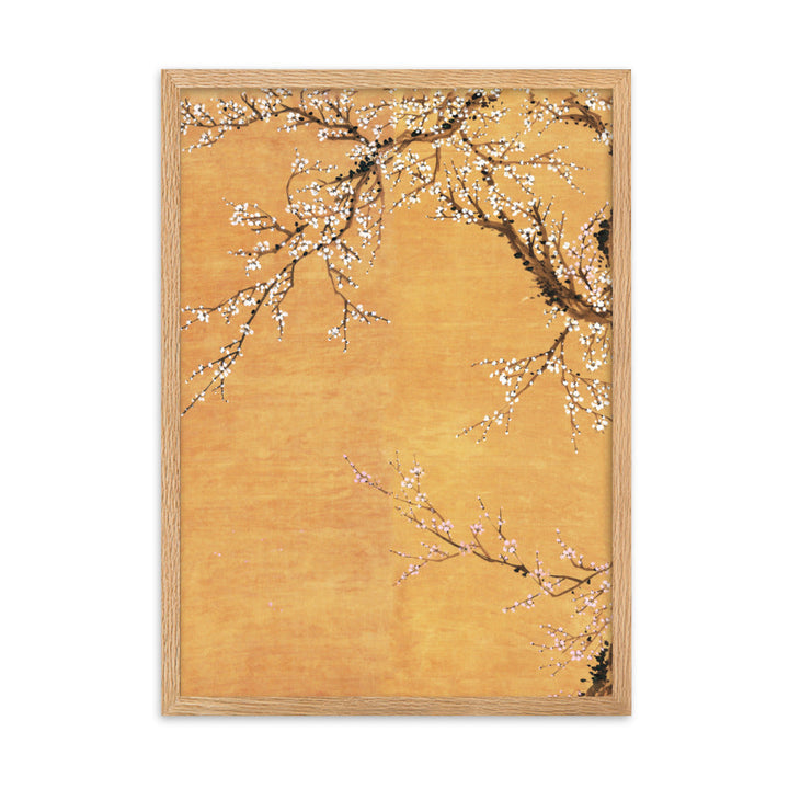 Poster - Rote und weiße Pflaumenblüten Jo Hee-ryong Oak / Teil 1 / 50×70 cm artlia