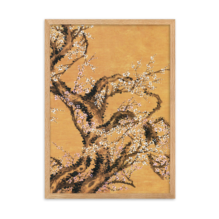 Poster - Rote und weiße Pflaumenblüten Jo Hee-ryong Oak / Teil 2 / 50×70 cm artlia