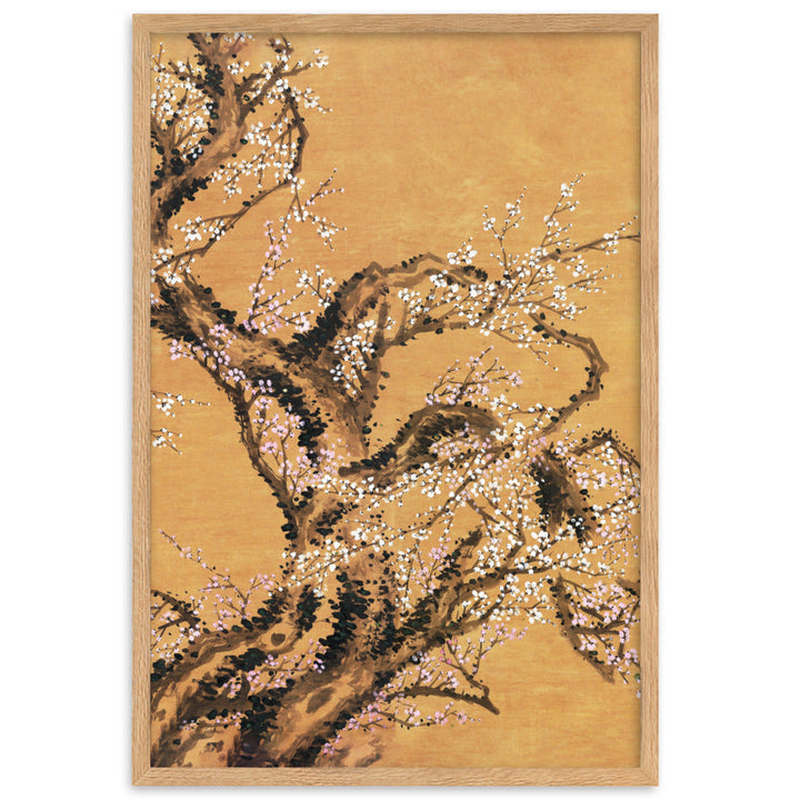Poster - Rote und weiße Pflaumenblüten Jo Hee-ryong Oak / Teil 2 / 61×91 cm artlia