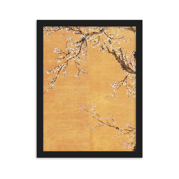 Poster - Rote und weiße Pflaumenblüten Jo Hee-ryong Schwarz / Teil 1 / 30×40 cm artlia