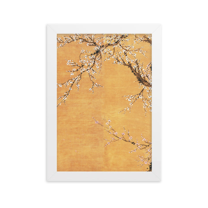 Poster - Rote und weiße Pflaumenblüten Jo Hee-ryong Weiß / Teil 1 / 21×30 cm artlia