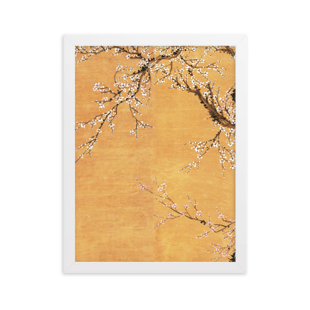 Poster - Rote und weiße Pflaumenblüten Jo Hee-ryong Weiß / Teil 1 / 30×40 cm artlia