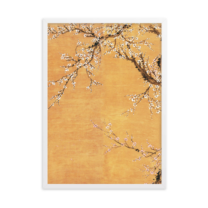 Poster - Rote und weiße Pflaumenblüten Jo Hee-ryong Weiß / Teil 1 / 50×70 cm artlia