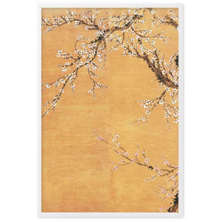Poster - Rote und weiße Pflaumenblüten Jo Hee-ryong Weiß / Teil 1 / 61×91 cm artlia