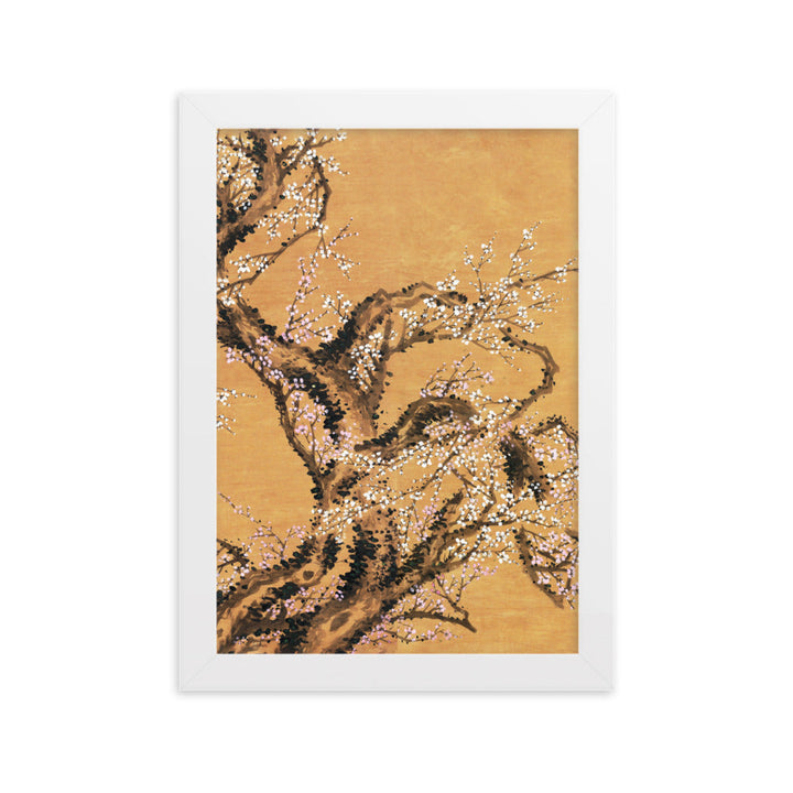 Poster - Rote und weiße Pflaumenblüten Jo Hee-ryong Weiß / Teil 2 / 21×30 cm artlia