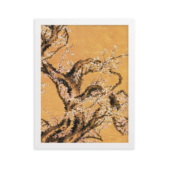Poster - Rote und weiße Pflaumenblüten Jo Hee-ryong Weiß / Teil 2 / 30×40 cm artlia