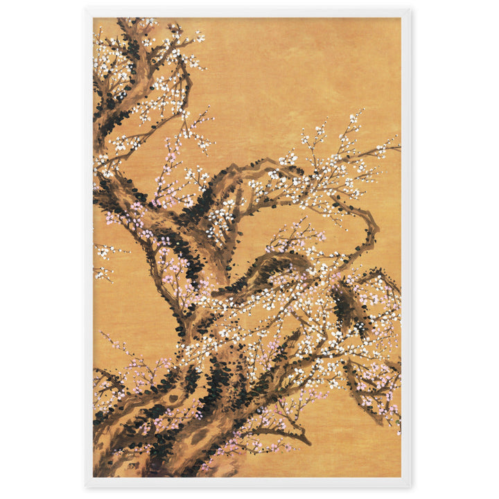 Poster - Rote und weiße Pflaumenblüten Jo Hee-ryong Weiß / Teil 2 / 61×91 cm artlia