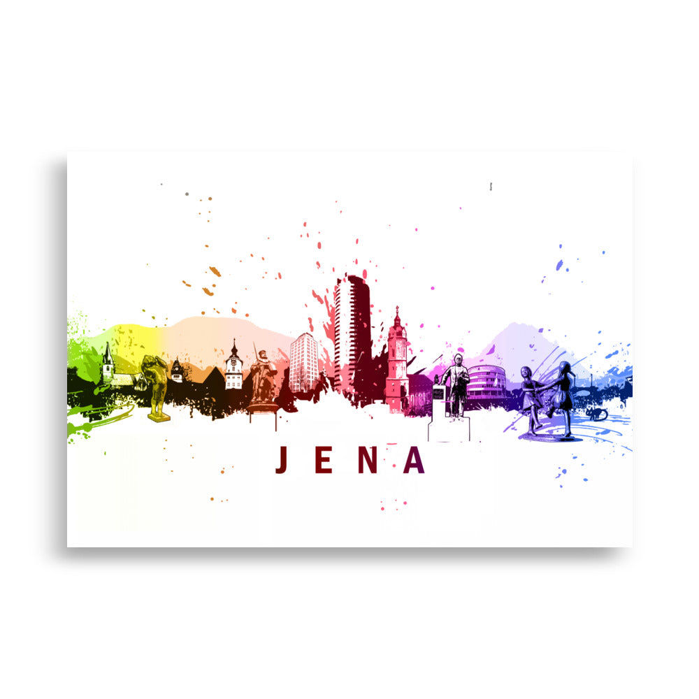 Poster - Skyline Jena Marko Kurth 21×30 cm artlia