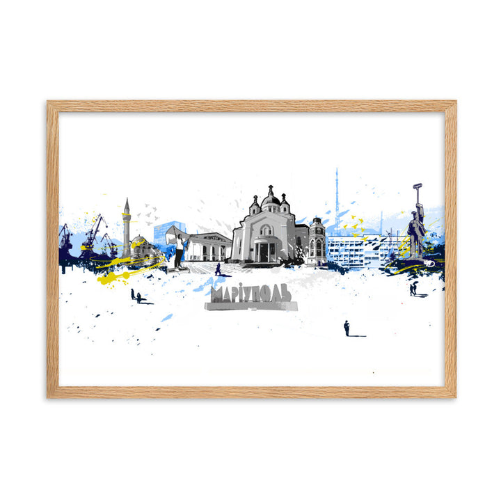 Poster - Skyline Mariupol Marko Kurth Oak / 50×70 cm artlia