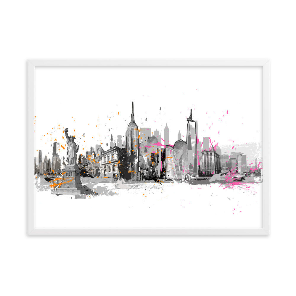 Poster - Skyline New York Marko Kurth Weiß / 50×70 cm artlia