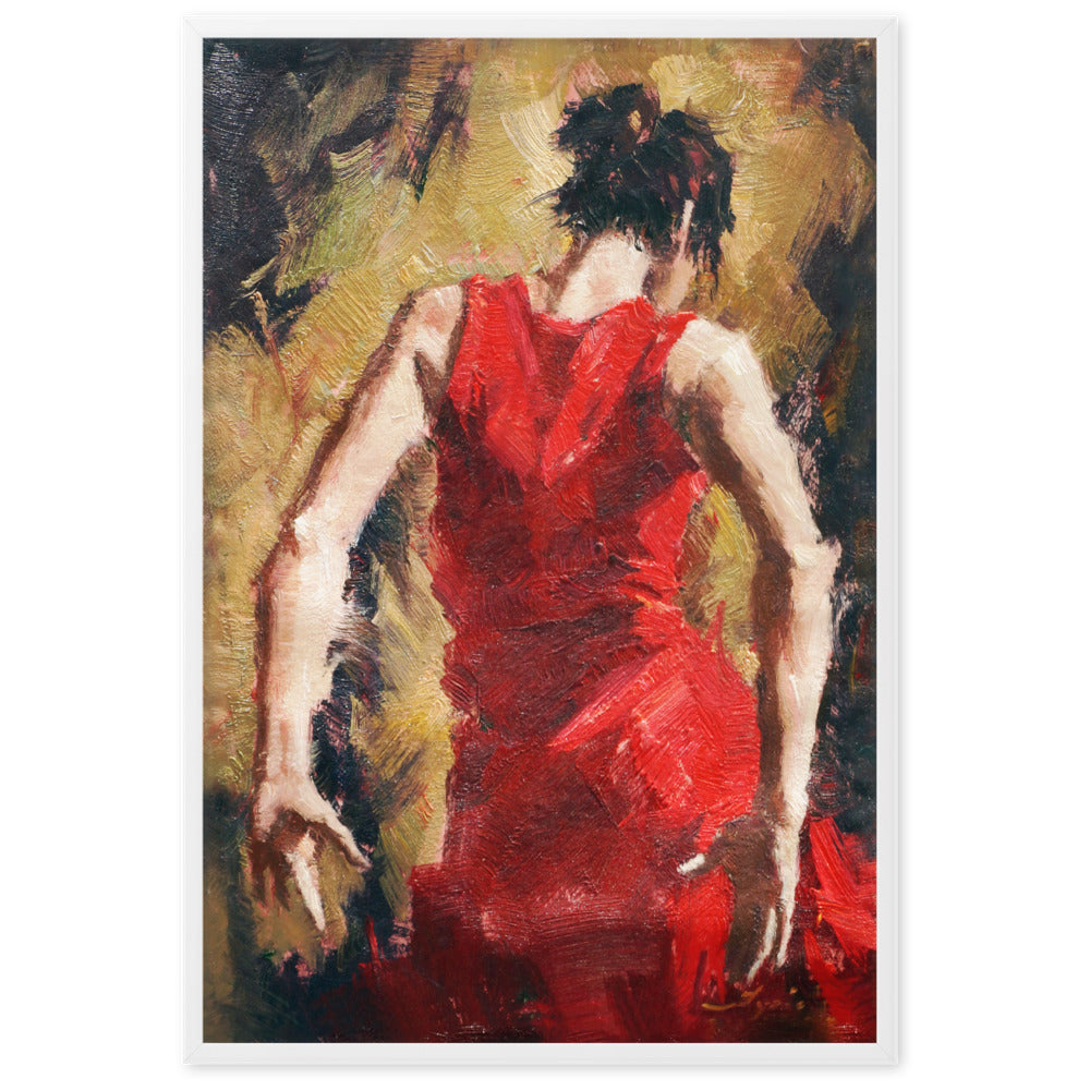 Poster - Tango Woman in Red Dress Kuratoren von artlia Weiß / 61×91 cm artlia