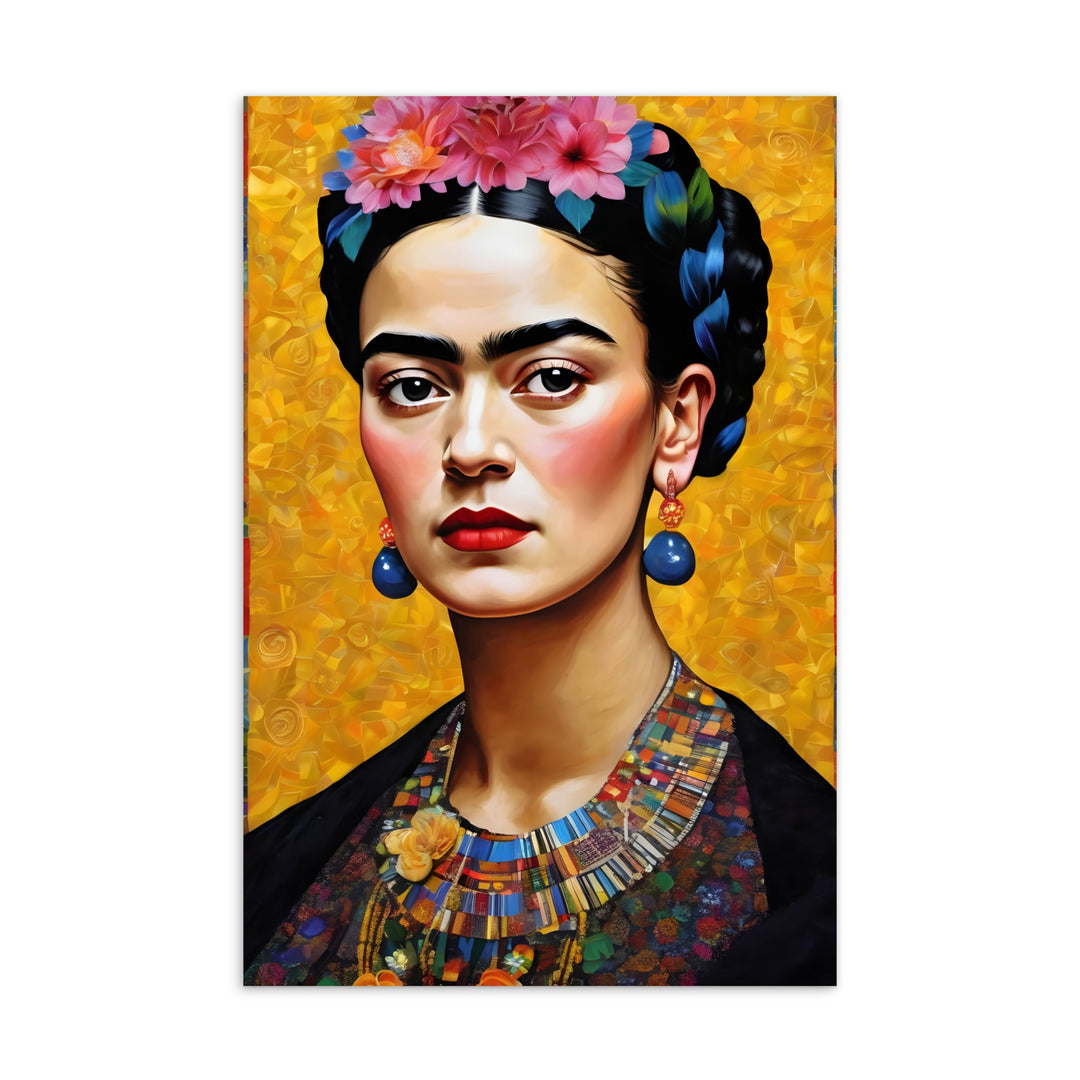 Postkarte - Frida Kahlo in the style of Gustav Klimt artlia