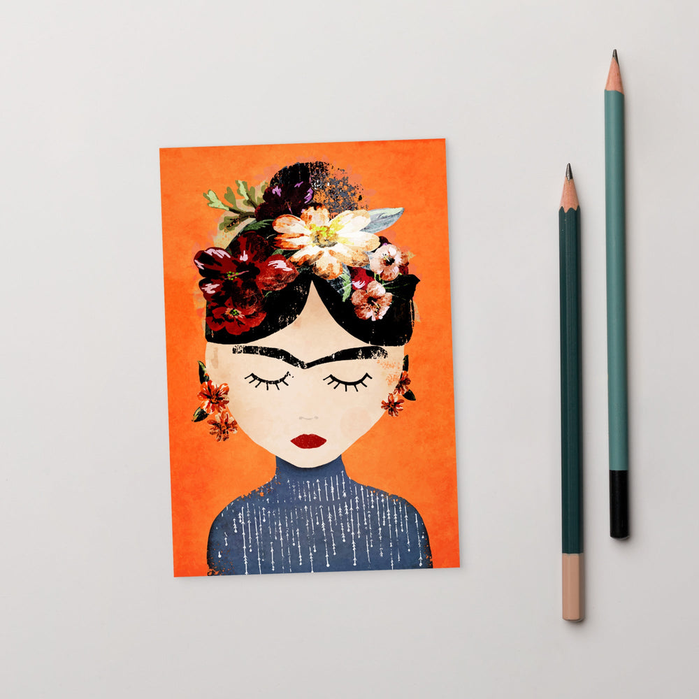 Postkarte - Frida Kahlo Orange artlia