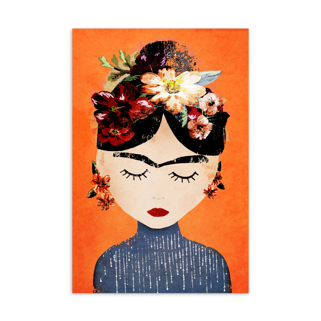 Postkarte - Frida Kahlo Orange artlia