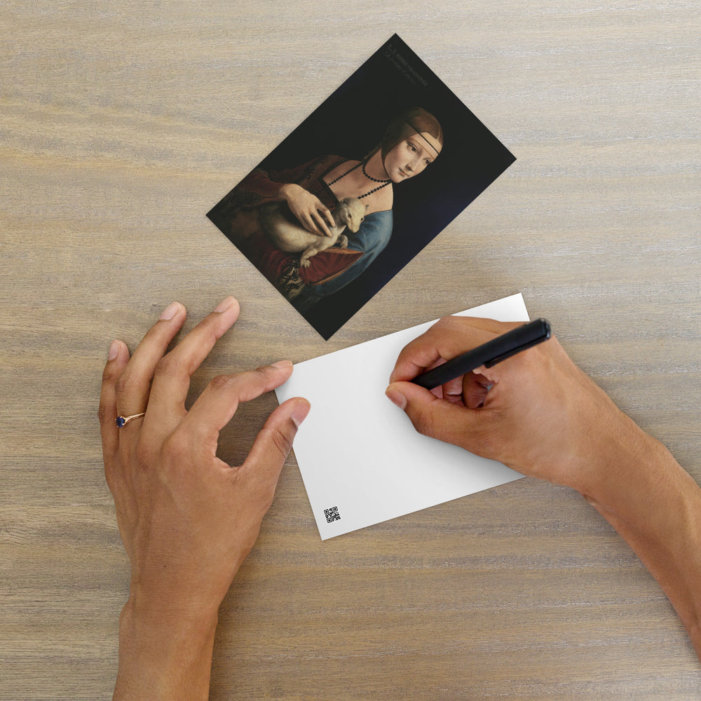 Postkarte - Leonardo da Vinci, Dame mit dem Hermelin artlia